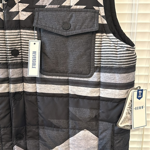 Rowm Reversible Logo Snap Close Lightweight Vest - Medium - Picture 8 of 11